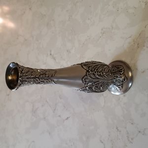 Vintage pewter bud vase